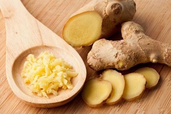 Ginger minced and grated to increase male potency