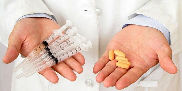 Drug injection or oral administration